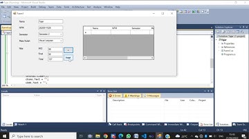Cara input nilai mahasiswa menggunakan Visual Studio