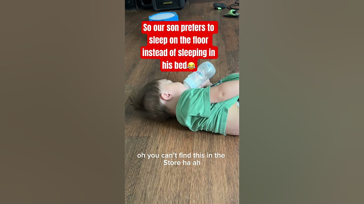Baby loves to sleep in the floor instead of his bed