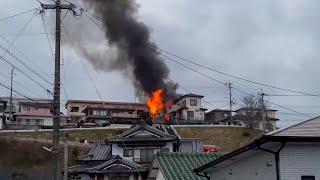天草市の住宅地で火事「白煙が」