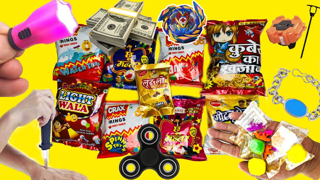 Latest Big Collection Of Snacks Unboxing | 5 Rs Snacks Opening & Review