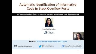 Automatic Identification of Informative Code in Stack Overflow Posts