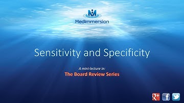Sensitivity and Specificity