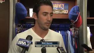 New York Mets pitcher Matt Harvey on "not giving up on yourself"