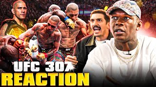 Thumbnail for Israel Adesanya & Andrew Schulz React To Alex Pereira vs Khalil Rountree at UFC 307