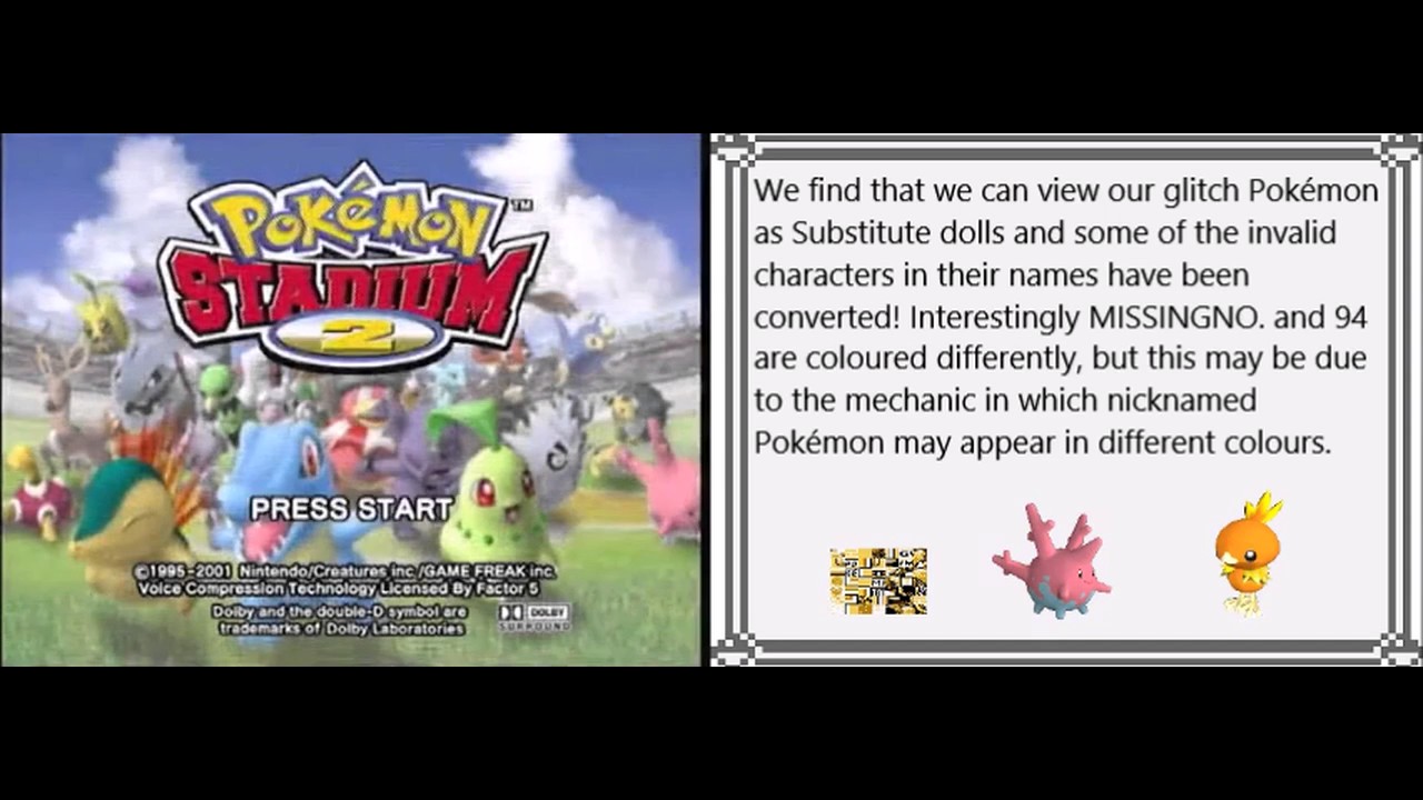 Sending glitch Pokémon to English Stadium 1 and 2 (request)