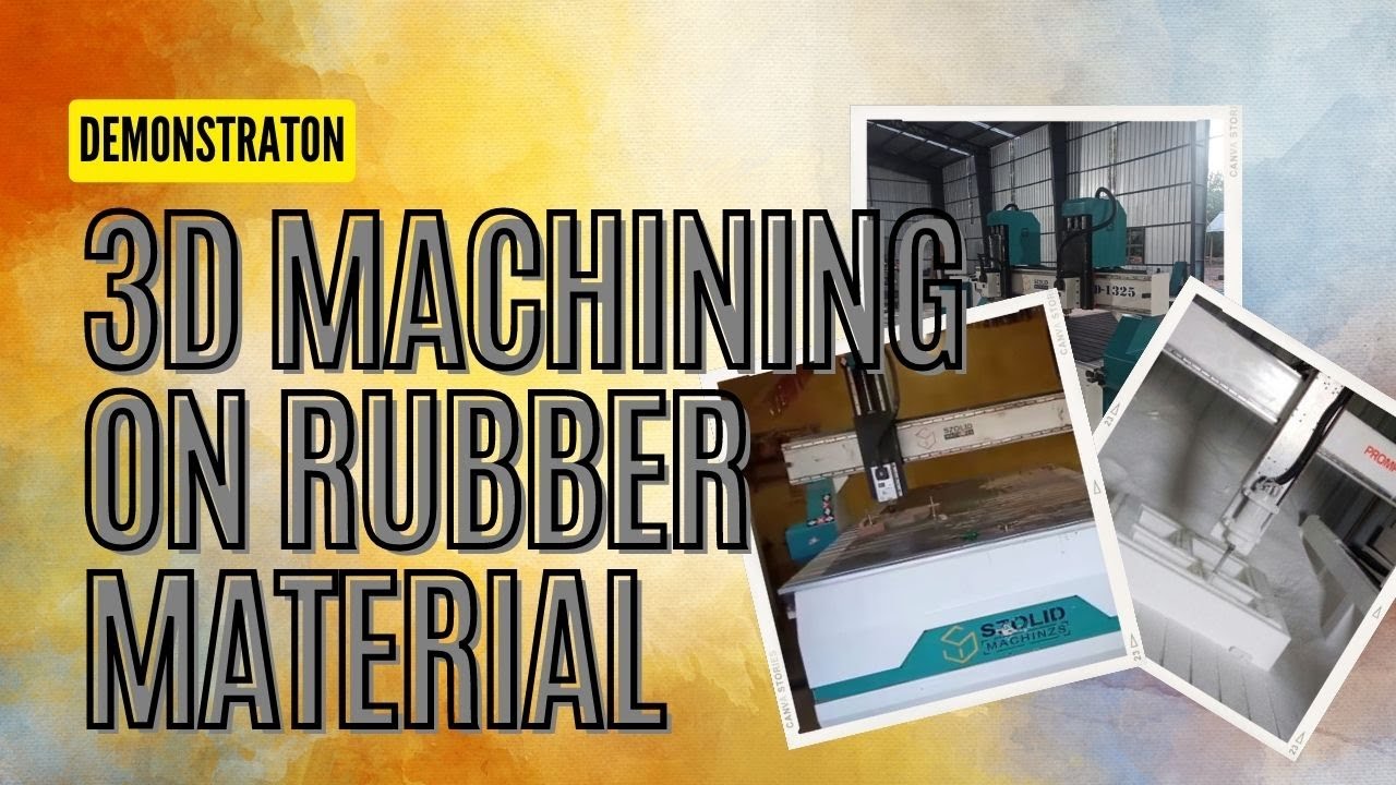Rubber Material 3D Machining on CNC Router - YouTube