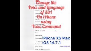 How to change the Voice and language of Siri on the iPhone using voice command screenshot 3