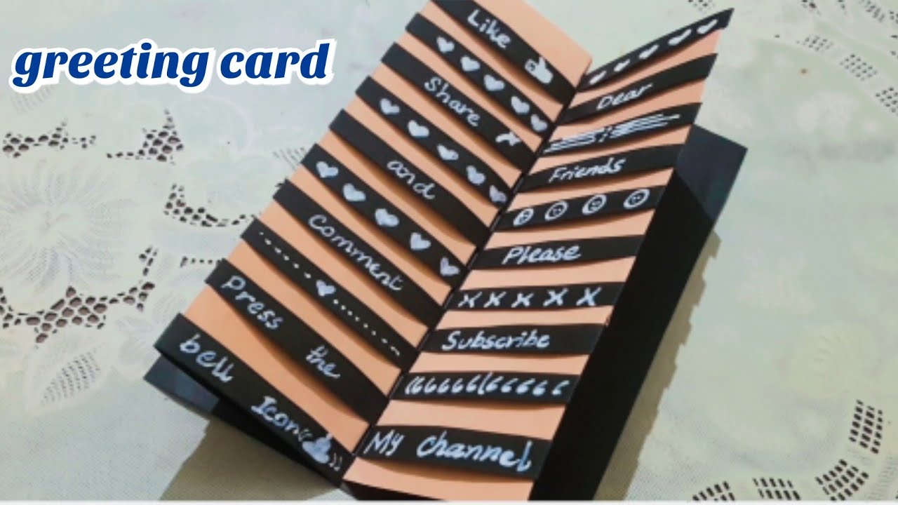 How to make amazing greeting card||by using soft paper only||by Asma ...