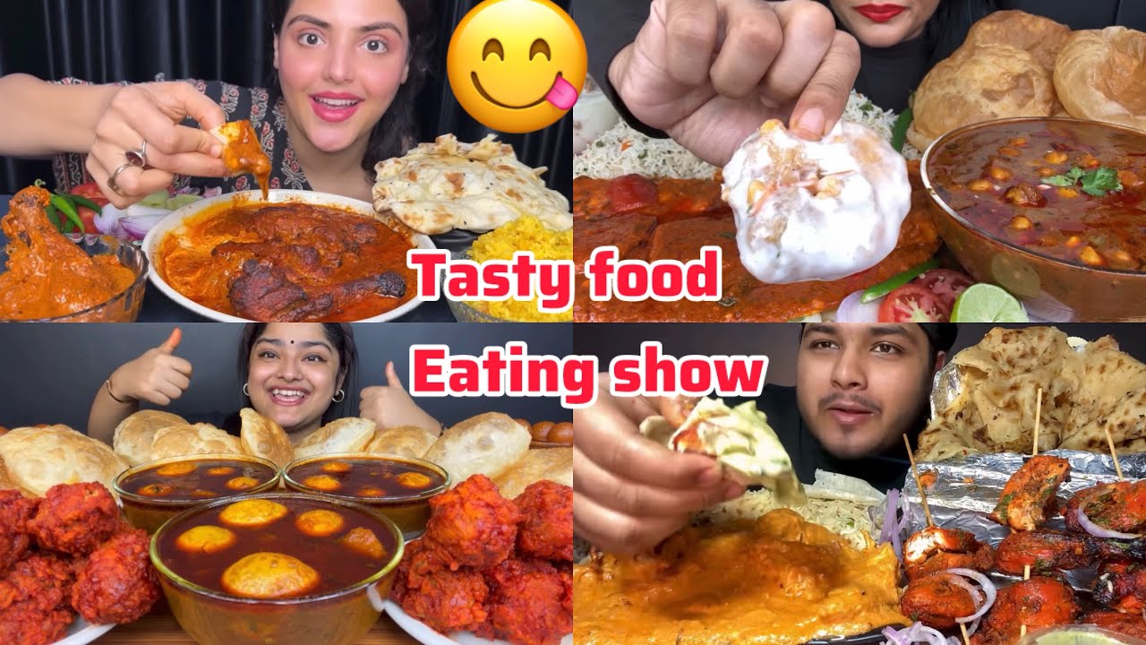 Food Compilation | Eating Spicy Chicken Kosha 😋🥵, Egg curry with Puri, Tandoori Chicken, Mukbang