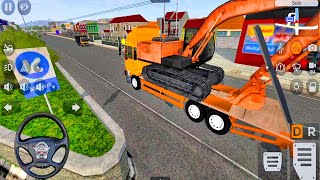 Bussid : Truk Trailer Fuso Muatan Beko Excavator - Game Mobil Android screenshot 3