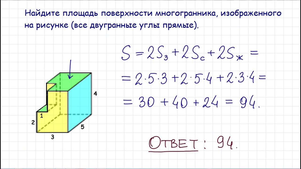 Площадь боковой поверхности многоугольника. Площадь поверхности многогранника ЕГЭ. 25621 Найдите площадь поверхности многогранника. Площадь многогранника ЕГЭ. Найдите площадь поверхности многогранника изображенного на рисунке.