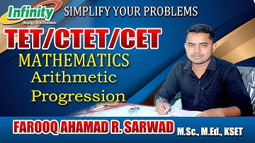 Arithmetic Progression MCQs FOR TET  I MCQ on Arithmetic Progression I FAROOQ SIR Sir