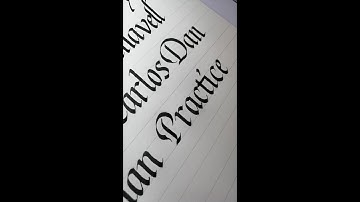 Broad Edge Calligraphy: Italic Script Variation of "Practice"