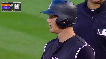 MIA@COL: LeMahieu hits an RBI single to center