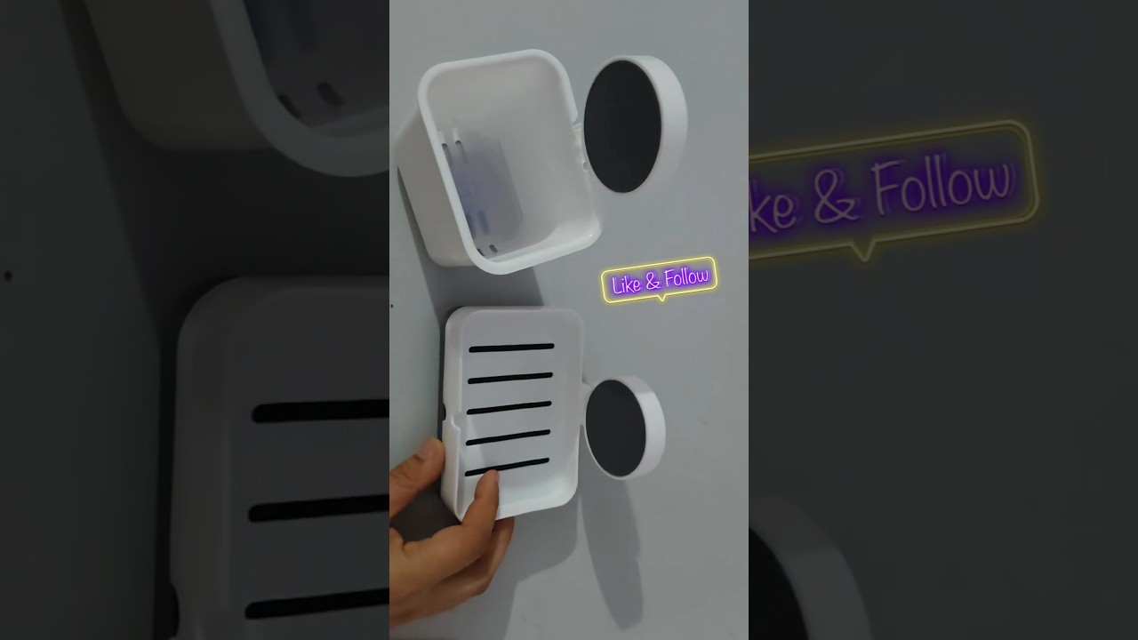 🪥🧼 No Drill Needed! Toothbrush & Soap Holder with Sticky Nails | Bathroom Organizer Hack 