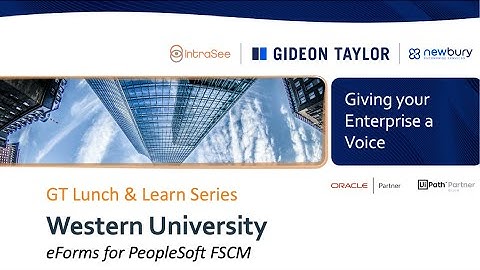 GT eForms Lunch & Learn with Western University
