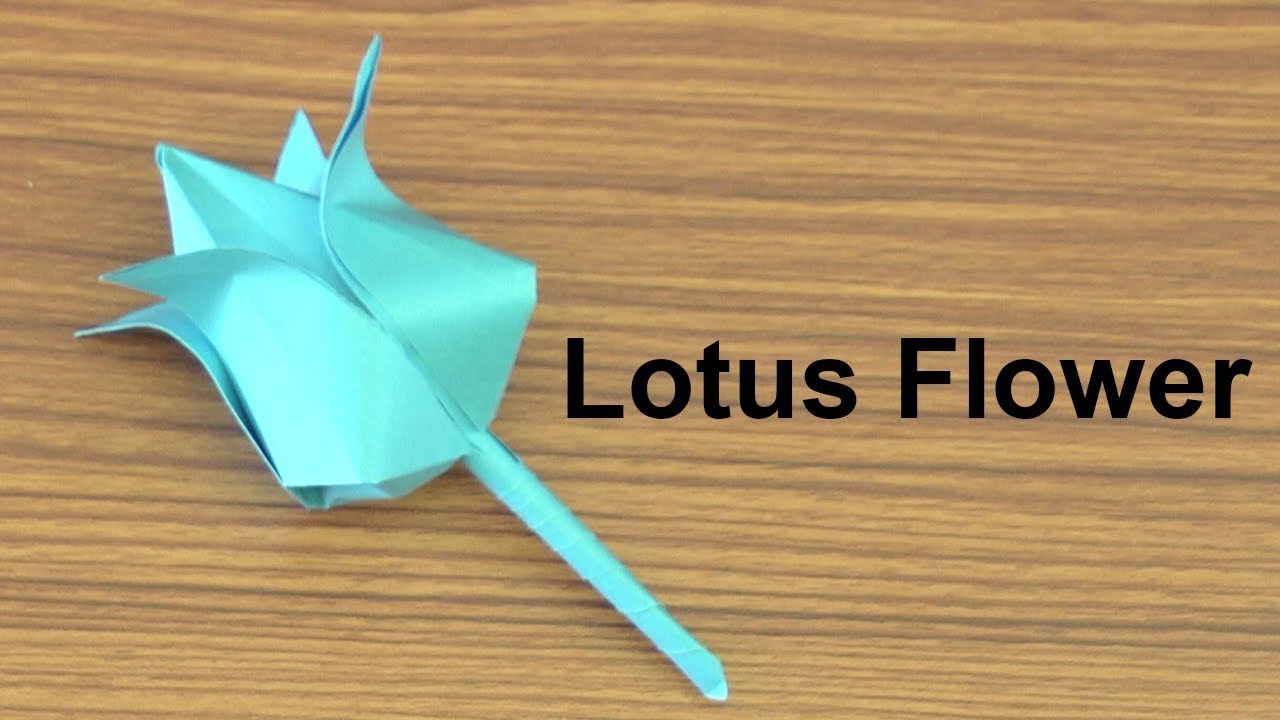 How to make origami flower lotus paper flower lotus making easy YouTube