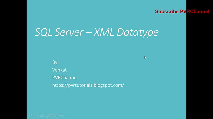 XML Datatype in SQL Server  #XMLDatatype #SQLServer