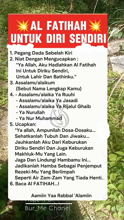 AL-FATIHAH UNTUK DIRI SENDIRI❗❗❗ #foryou #feedshorts #alfatihah #ayatalquran #dirisendiri
