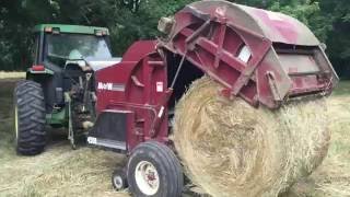 Baling Hay on Our Farm. How To Cut, Rake, and Bale Hay Bales.