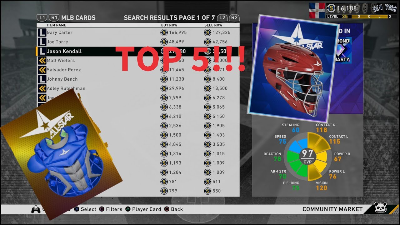 TOP 5 CATCHERS IN MLB THE SHOW 20! MLB THE SHOW 20 DIAMOND DYNASTY