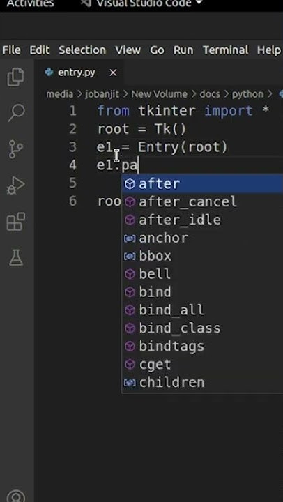 Entry Widget in tkinter- Python #python #shorts - YouTube
