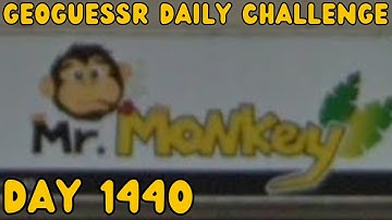 The Monkey! Geoguessr daily challenge day 1440!
