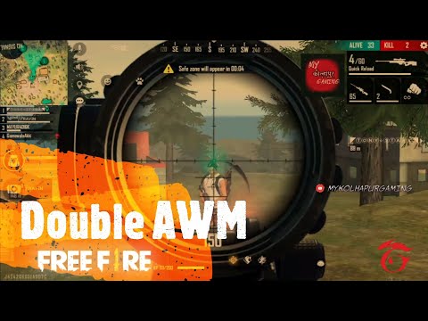 Double AWM Sniper Only Challenge Garena Free Fire MY KOLHAPUR GAMING