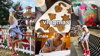 VLOGMAS | studying for college finals, GIVING HOPE presents + xmas cookies