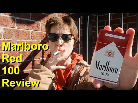 Smoking a Marlboro Red 100 Cigarette - Review