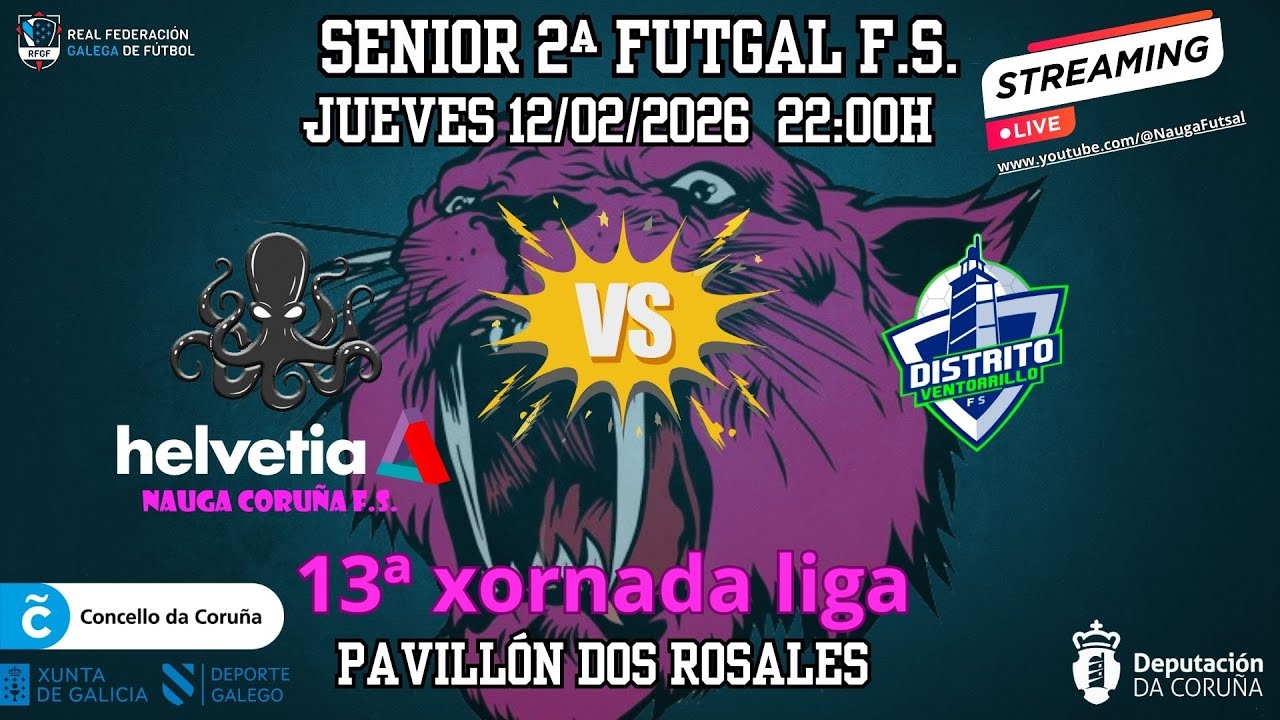 Helvetia Nauga (senior B) vs Distrito Ventorrillo -  jornada 13 de liga 2ª Futgal senior
