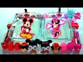 Mezclando Slime Mickey VS Minnie (rojo vs rosa)- Supermanualidades