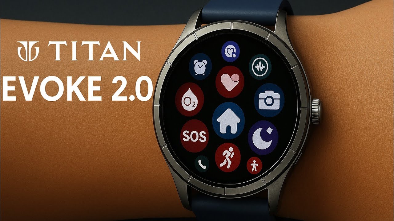 Titan New Evoke 2.0 Smartwatch AMOLED Display With Functional Crown, Magnetic Strap All Features