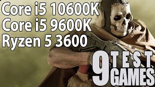 : Test Ryzen 3600 vs Core i5 10600K vs 9600K in games