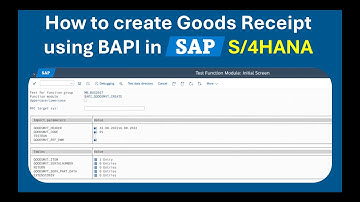 How to create a GOODS RECEIPT using a BAPI in SAP