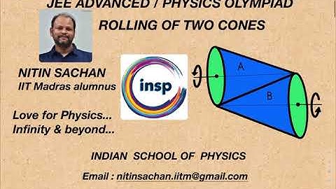 JEE ADVANCED : ROLLING OF TWO CONES [ INPHO LEVEL ]