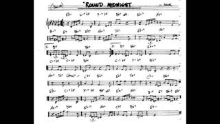 'Round Midnight - Play along - Backing track (C key score violin/guitar/piano) chords