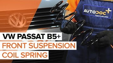 How to change Front Springs on VW PASSAT B5+ TUTORIAL | AUTODOC
