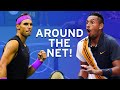 Nine times players went AROUND the net at the US Open! 🤯