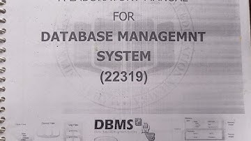 (22319)DATABASE MANAGEMENT SYSTEM LAB MANUAL