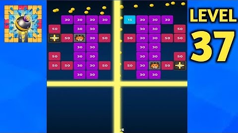 Brick Breaker - All Levels Gameplay Andriod,ios ( Level 37 ) | Game the Chain