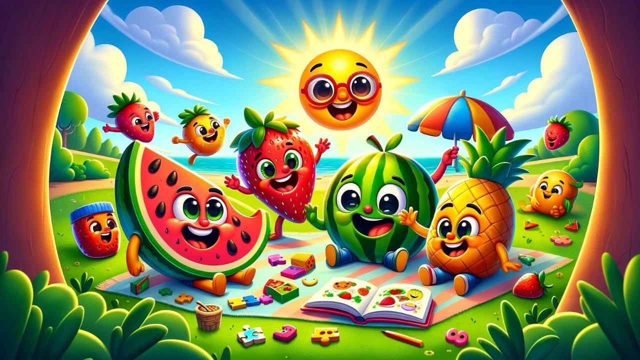Fruity Adventures Learn & Laugh with Animated Fruit Friends! 🍉🍓🍍