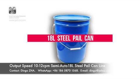 Semi-Auto 18L steel bucket can line #CANMAKING #PAILCANLINE