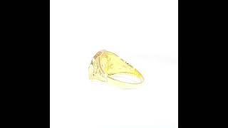 14K Horse Head Horseshoe Statement Ring | Gold Equestrian Ring