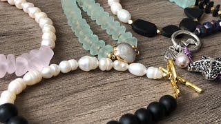 6 Sea Glass Bracelets!! Strung Bracelet Tutorial!! 🤩🤩🤩