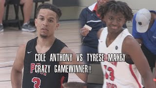 CRAZIEST GAME WINNER This Year!! Cole Anthony vs Tyrese Maxey At Peach Jam!