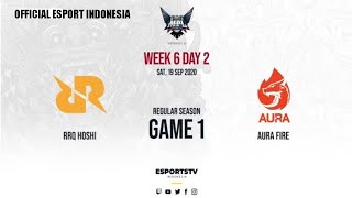Lemon Eudora! RRQ Hoshi vs Aura Fire GAME 1 MPL ID S6 Week 6 Day 2  Aura vs RRQ