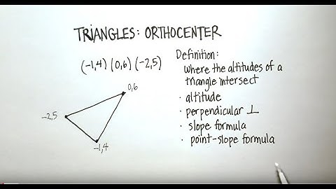 Triangles: Orthocenter and Altitudes