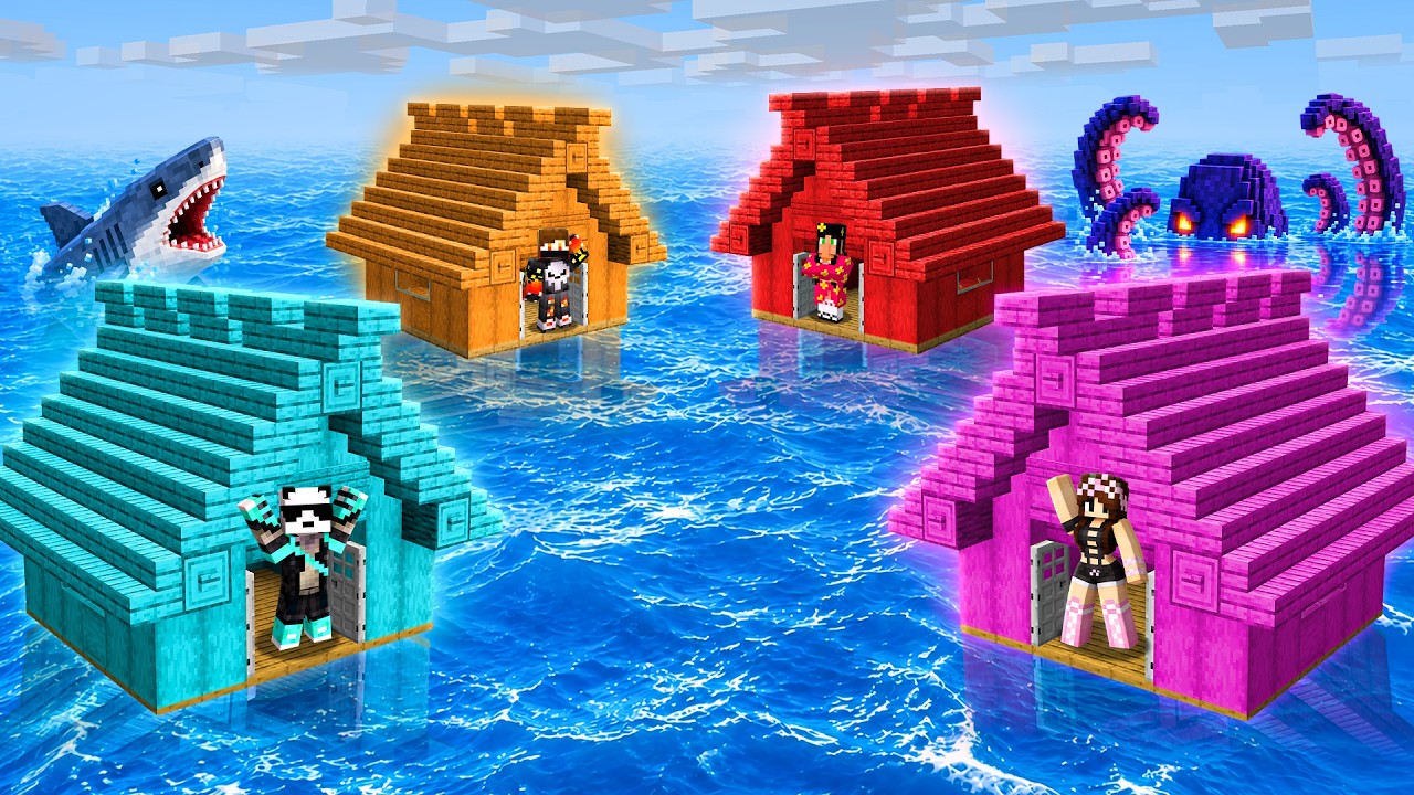 SCARY WATER HOUSE Battle in Minecraft!