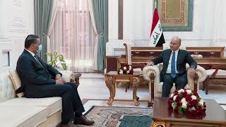 رئيس الجمهورية برهم صالح يستقبل وزير الصحة